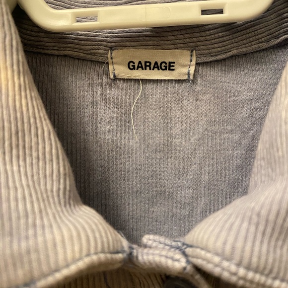 Blue button up polo crop top XS - Picture 3 of 4